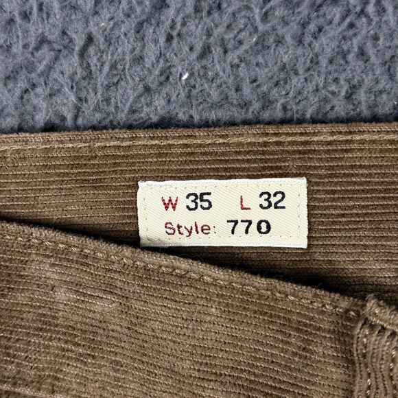 J Crew Pants Mens 35x32 Brown 770 Straight Fit Corduroy 5 Pocket Trouser Preppy - Picture 4 of 14